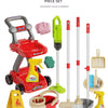 Kids Pretend Play Cleaning Set with Working Toy Vacuum