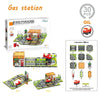 Box of Mag Paradise magnetic building tiles road and rail set with an electric car and accessories