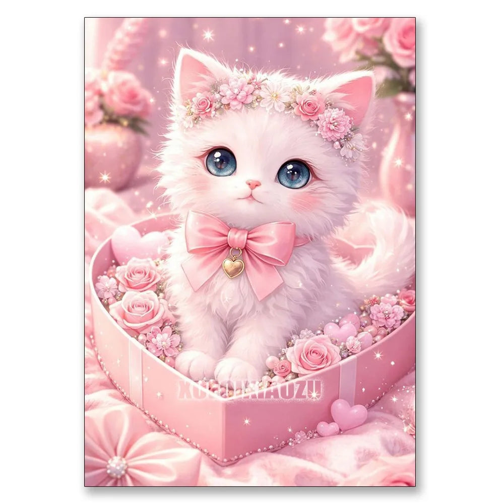 Cat Lover Diamond Painting Kit — DIY Full Drill Craft for Home Wall Decor