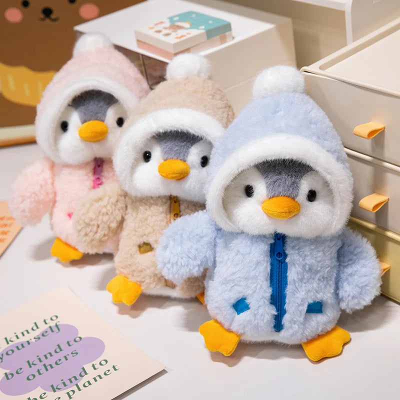 Adorable Kawaii Penguin Plush Toy with Hat and Scarf - 25cm Soft Stuffed Animal