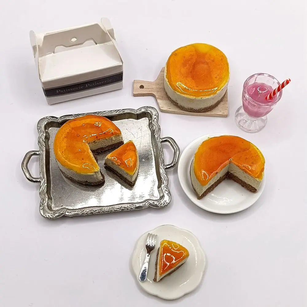 Miniature Cheese Cake for Dollhouse and 1:6 Scale Dolls