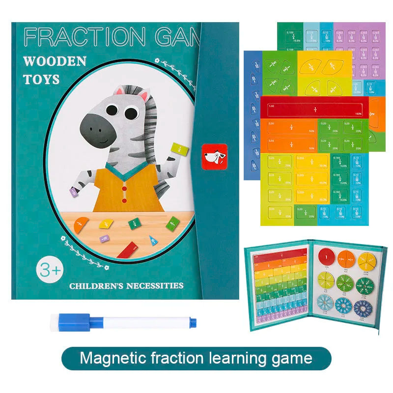 Magnetic Fraction Learning Book Set for Kids