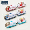 Wooden Train Set with Racing Track for Kids