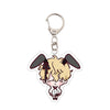 Acrylic keychain featuring an anime character with blonde hair and large ears.