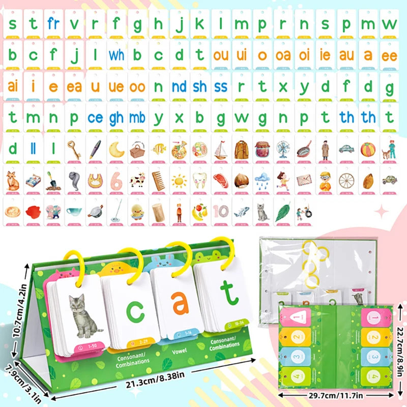 Phonics Flash Cards Set for Early Reading & Speech Development