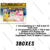 Three boxes of Pokemon 30th Anniversary Greninja & Sylveon themed card display sets