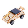 A wooden model kit of a solar-powered lunar rover vehicle.