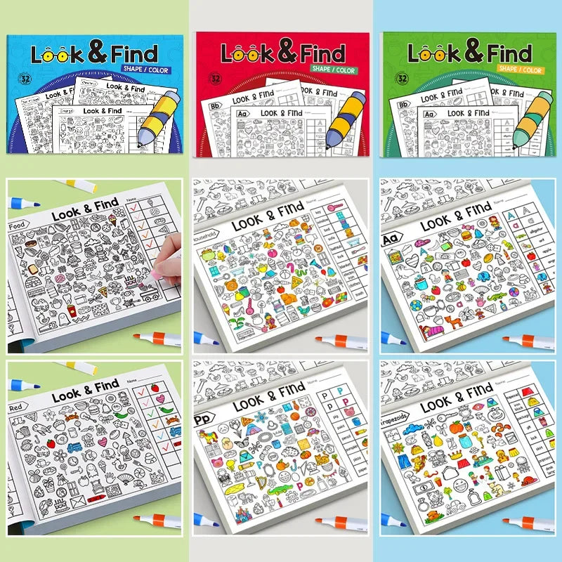 Look and Find Coloring Book for Kids – 32 Pages of Fun Activities