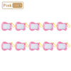 Ten pink mini magnetic drawing board keychains with stylus