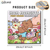 Mom Moments fuzzy buddies coloring book featuring cute bear and bird characters on a pink background