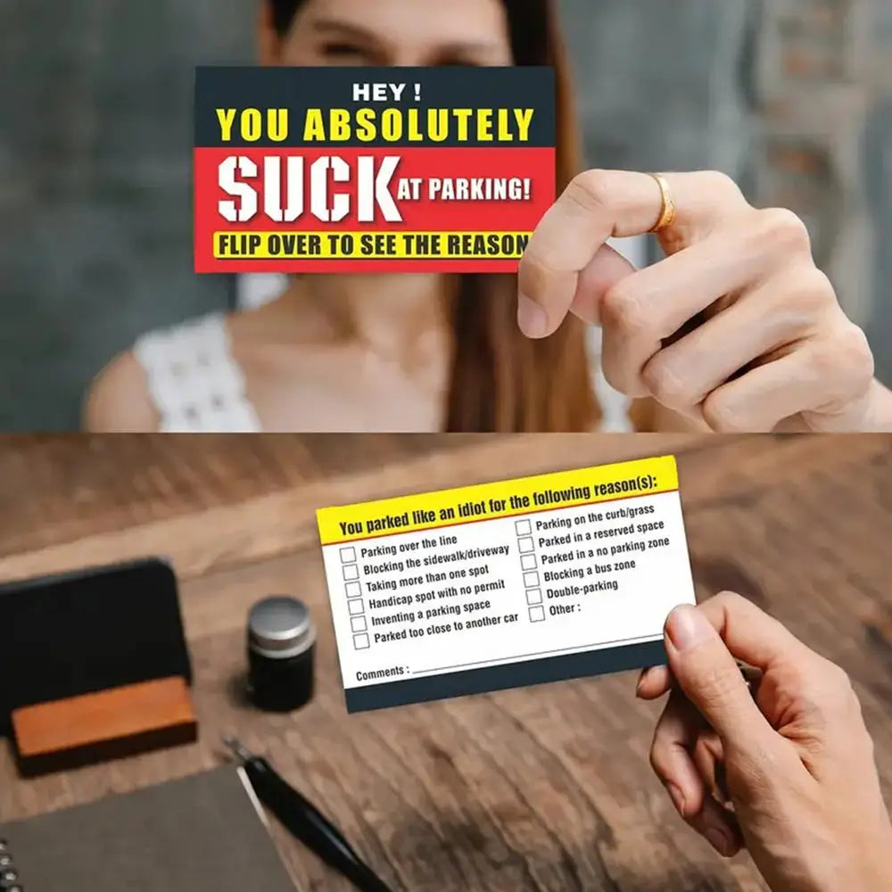 Humorous Fake Parking Tickets - Funny Car Pranks (50 Pack)
