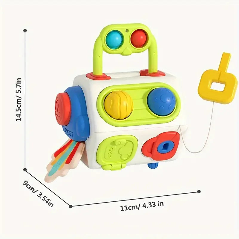 Montessori Busy Cube for Toddlers – 10-in-1 Sensory Activity Toy