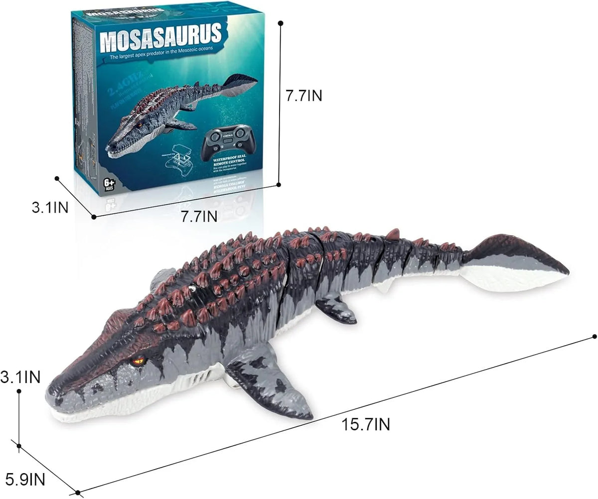 Remote Control Mosasaurus Dinosaur Water Toy with Spray Action
