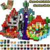 A large set of 48 pattern blocks in various colors and shapes for magnetic building.
