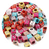 Acrylic Alphabet Beads for Jewelry Making - Mixed Letter Cubes