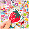 Kawaii Aesthetic Sticker Pack - 100 Unique Designs for Laptops, Water Bottles & More