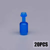 A single bright blue plastic bottle or container with a threaded neck and cap.