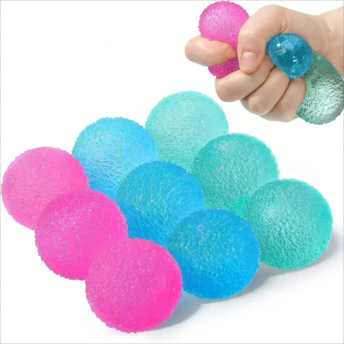 Textured Stress Ball – Slow-Rising Sensory Fidget Toy for Stress Relief