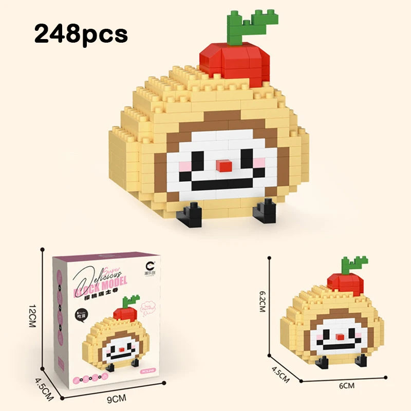 Cute Food Micro Building Blocks – Fruit & Cake Miniature Sets