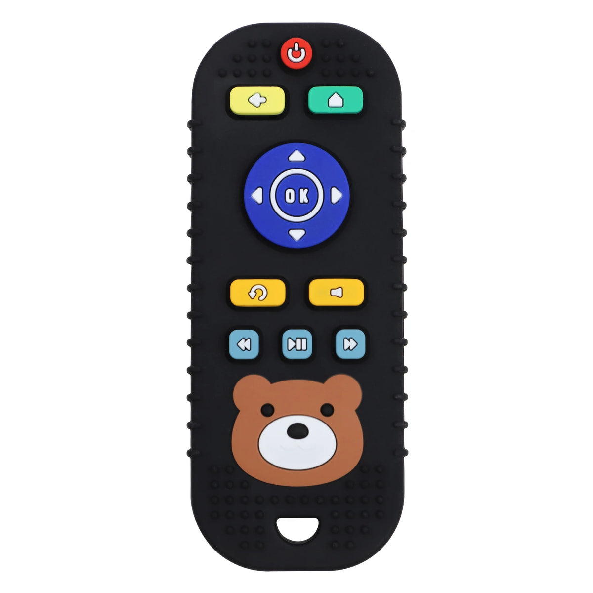 Cute Bear Silicone Teether Toy with Remote Control Design
