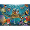 A 1000-piece jigsaw puzzle depicting various sea creatures and an ocean giant turtle.