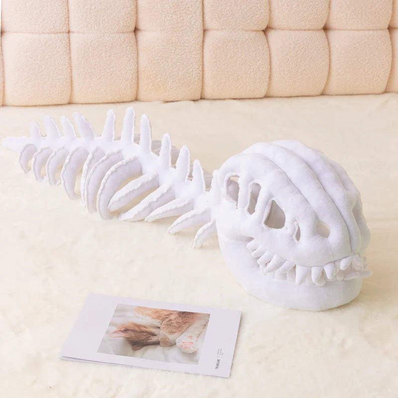 Plush Skeleton Dinosaur Headgear Halloween Costume
