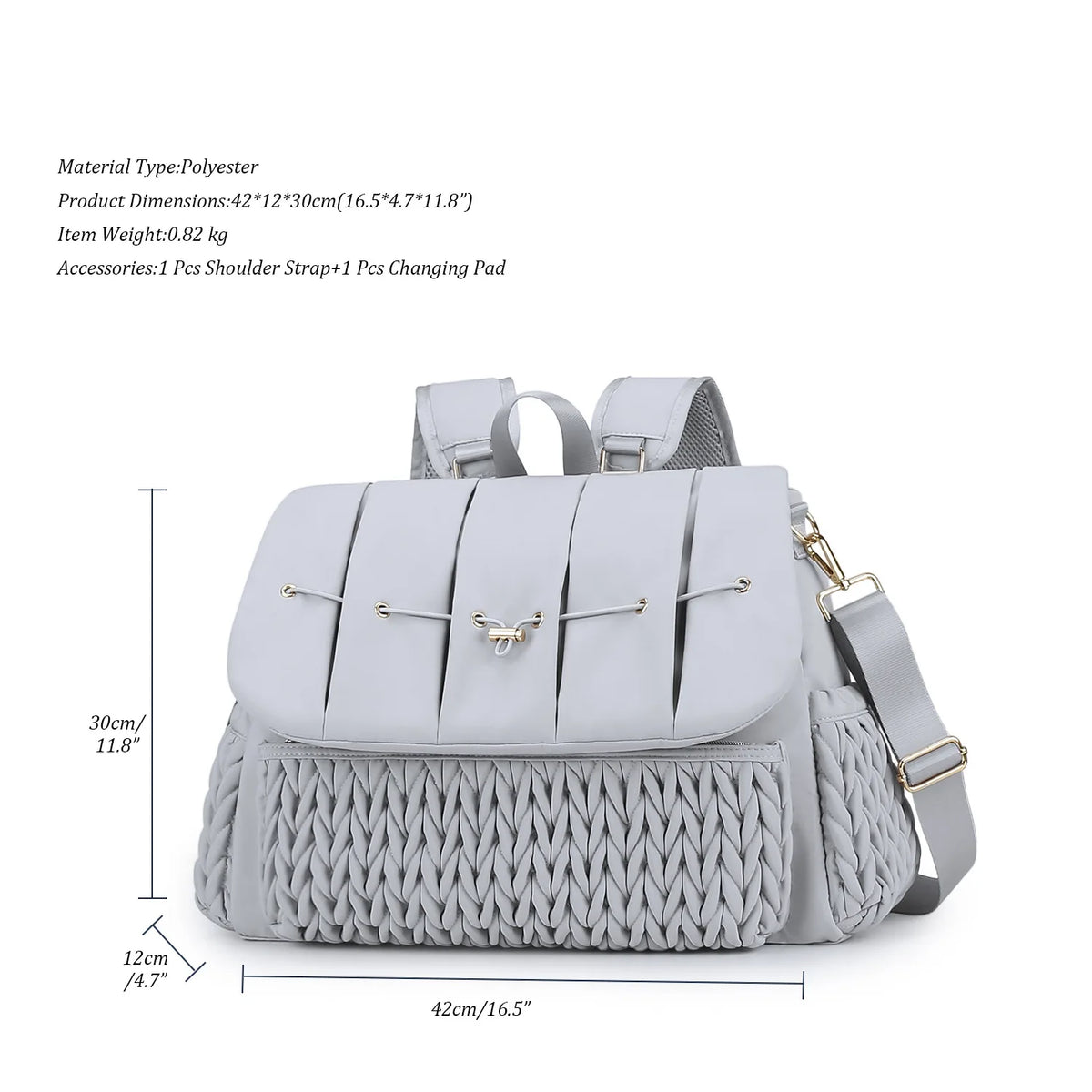 Large Capacity Waterproof Diaper Bag Tote