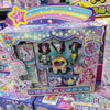 A box of Teenieping Shining Meteor Aurora Doll silver light collectible figures in various colors and packaging.