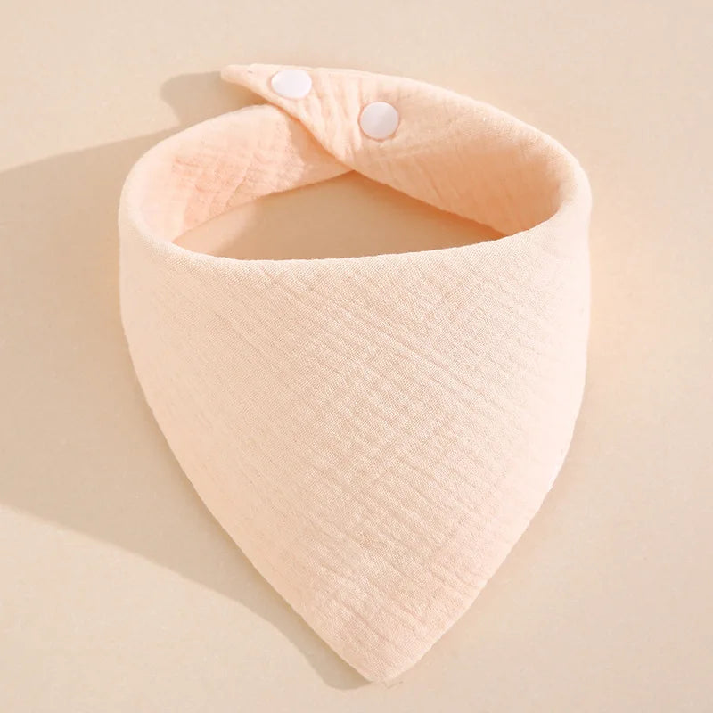 Soft Cotton Muslin Baby Bandana Bibs (4-Pack) for Feeding & Teething