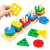 Geometric Shape Sorting Blocks Set for Toddlers