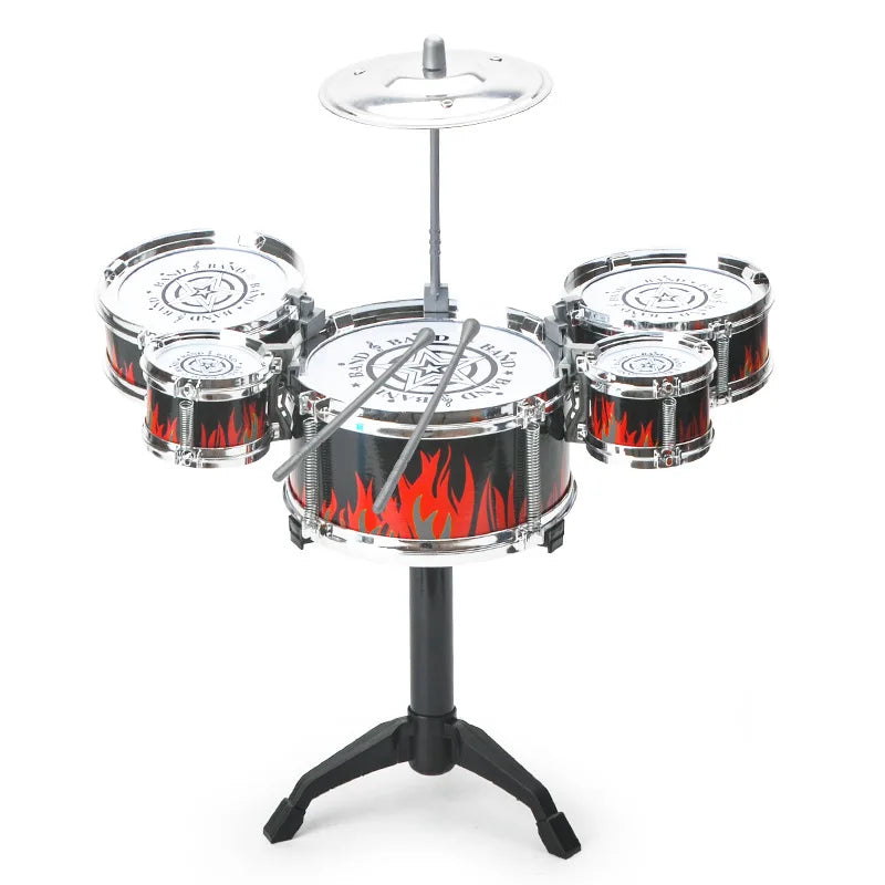 Kids' Jazz Drum Set with Cymbals – 9-Piece Musical Toy