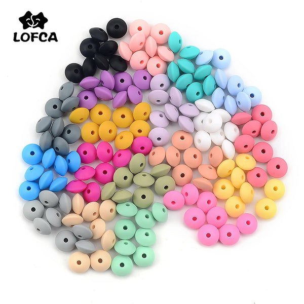 Silicone Lentil Beads for DIY Jewelry Making