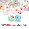 Colorful Resin Duck Figurine Set for Garden & Aquarium Decor