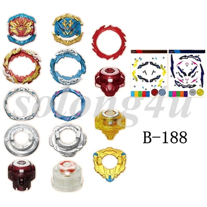 A collection of various magnetic spinning tops in different colors and designs.