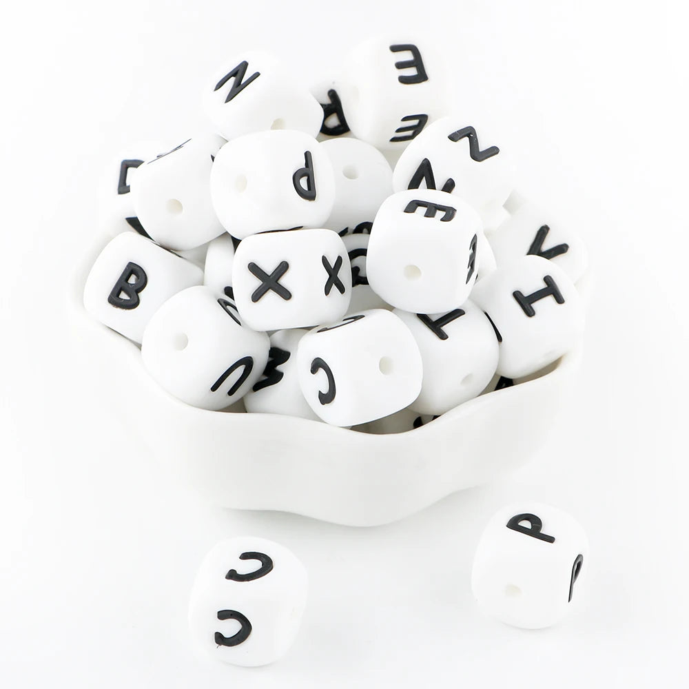 Silicone Letter Beads for DIY Bracelets and Jewelry Making