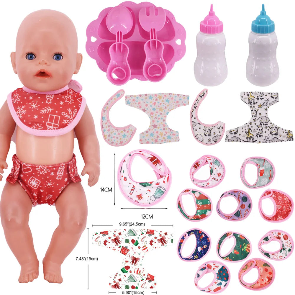 Doll Care Accessory Set with Water Towel and Underwear