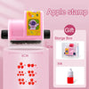 Pink Apple stamp storage box with ink for math practice