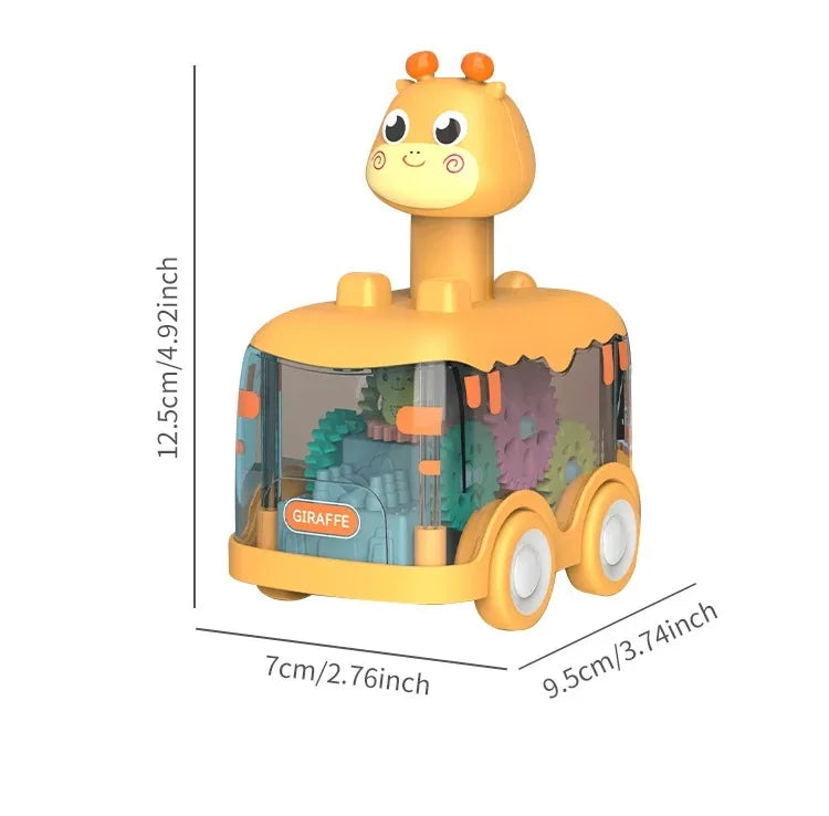 Press and Go Animal Light-Up Gear Car Toy for Toddlers