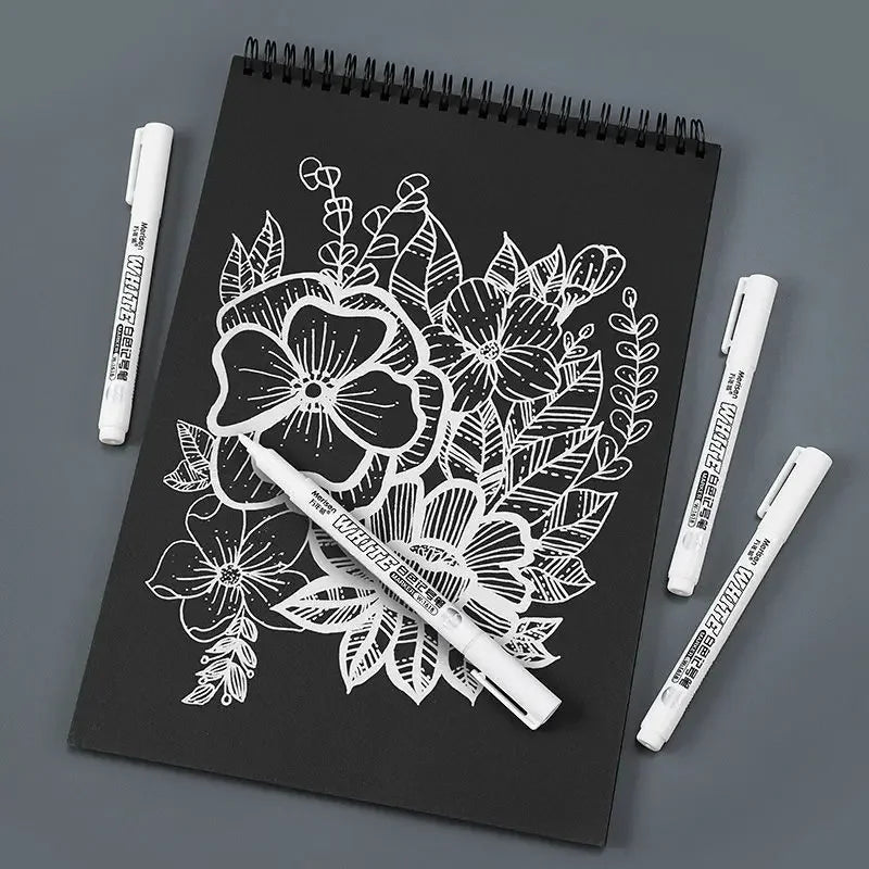 White Oily Marker Pens for DIY Art & Craft Projects