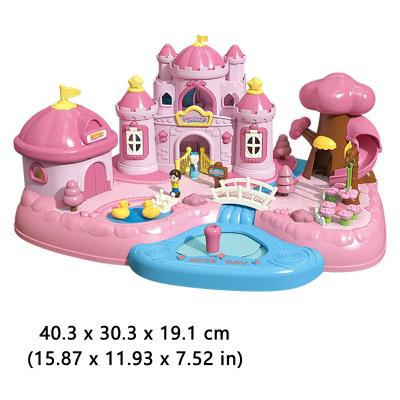 Magnetic Movable Princess Castle Dollhouse Playset