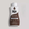 Bottle of Rit dark brown fabric dye for use on cotton, linen, and more