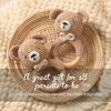 Handcrafted Wooden Crochet Animal Rattle for Babies