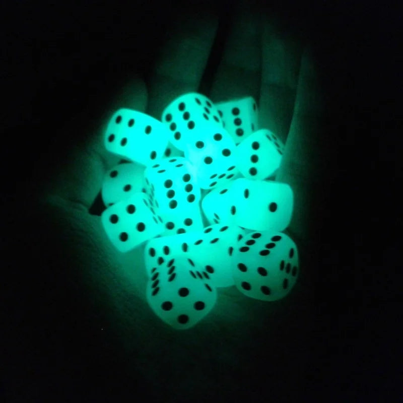 Glow-in-the-Dark Dice Set of 10
