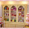 Wooden Dollhouse Kit with Furniture and Lighting