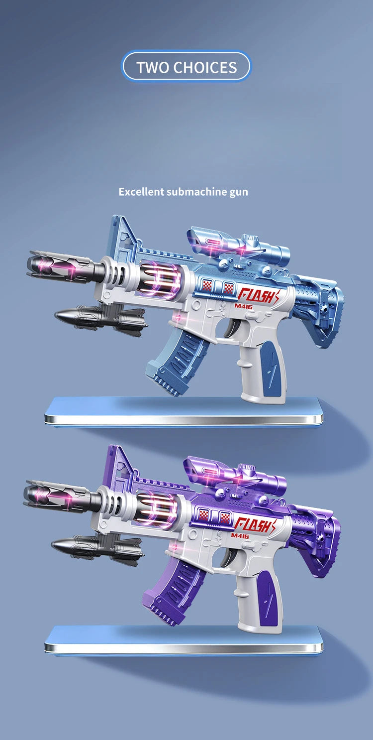 Light & Sound Toy Submachine Gun with Spinning Barrel