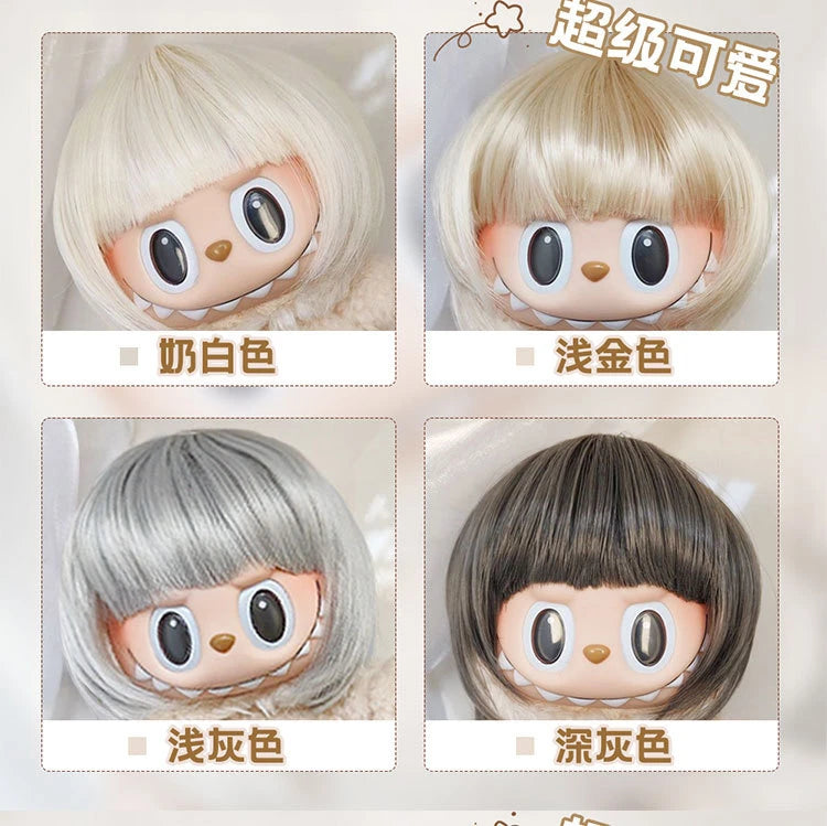 Ear-Length Bob Wig for Labubu Dolls