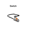 A motor and servo switch assembly used for building blocks.