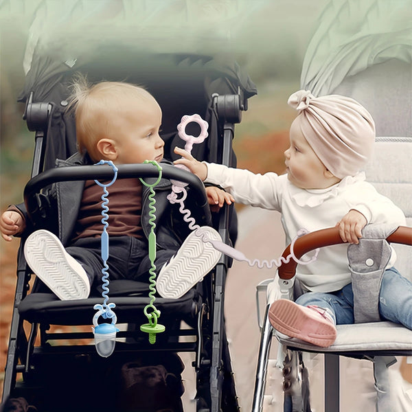 Adjustable Silicone Pacifier Clip with Anti-Drop Chain