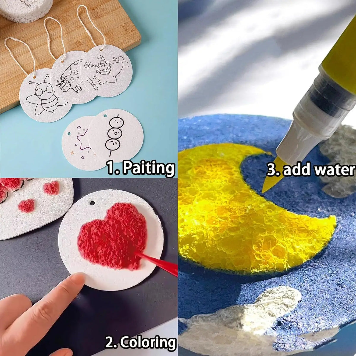 3D Puffy Foam Texture Painting Paper for Kids