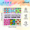 A colorful adult coloring book featuring comfy patterns with bold easy coloring designs for relaxation and creativity.